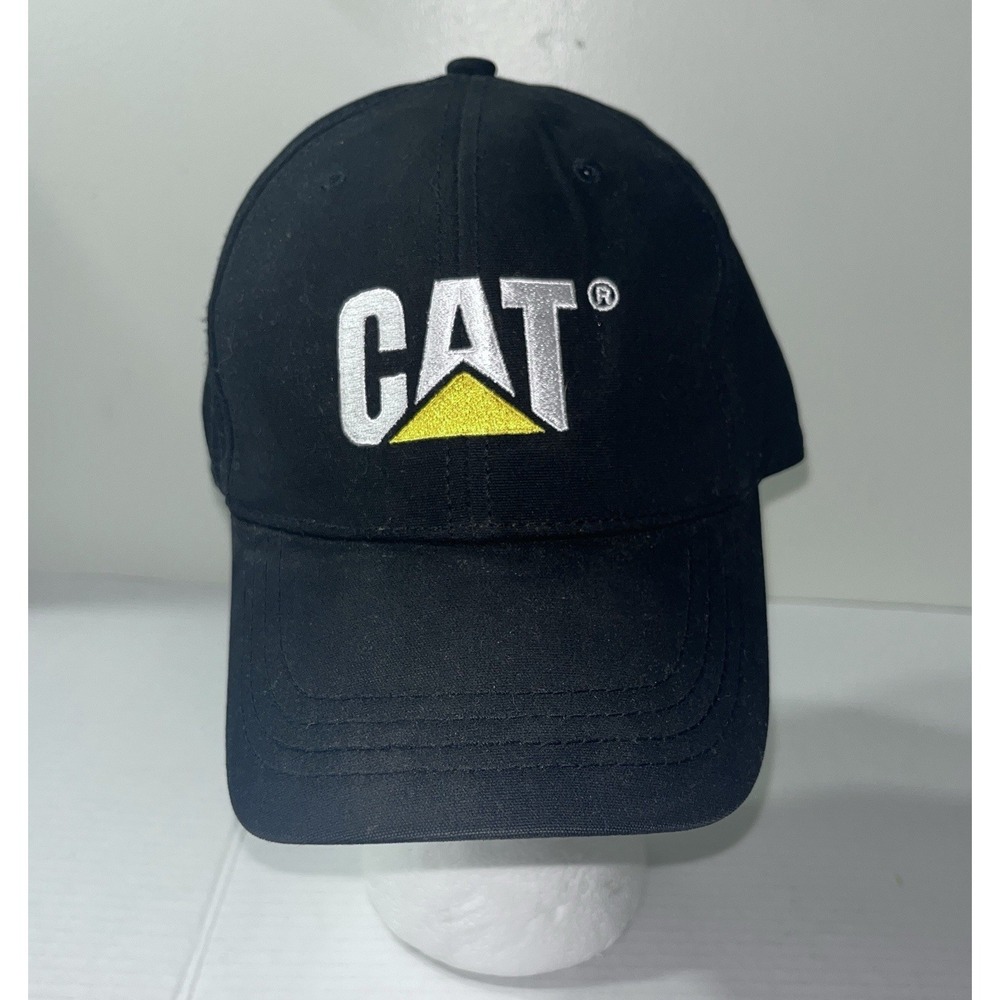 Caterpillar Baseball Cap Hat Men's OS‎ Black Adjustable Logo Workwear Utility